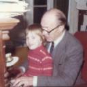 1984 Max Fleischmann at his piano lesson with grandfather